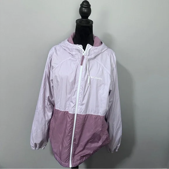 Columbia Lilac Fleece Lined Windbreaker Jacket - Picture 6 of 6